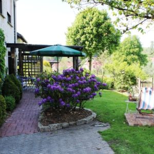 Eingang zur Ferienwohnung mit Terrasse